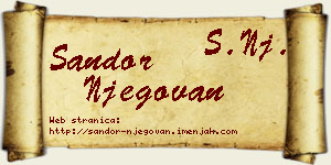 Šandor Njegovan vizit kartica